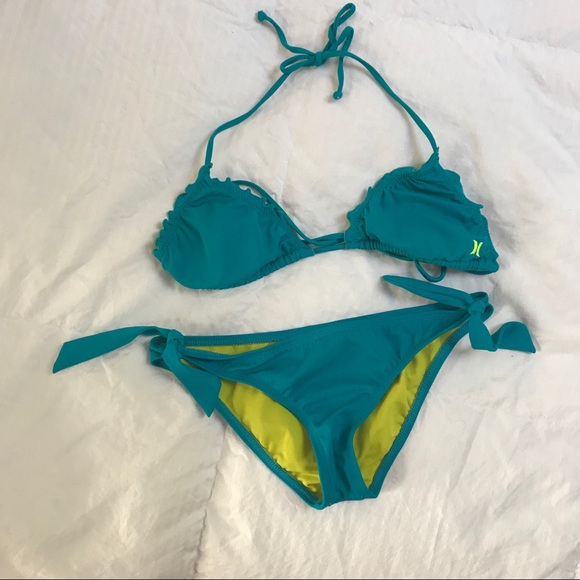 Hurley string bikini teal, size S - Picture 3 of 7
